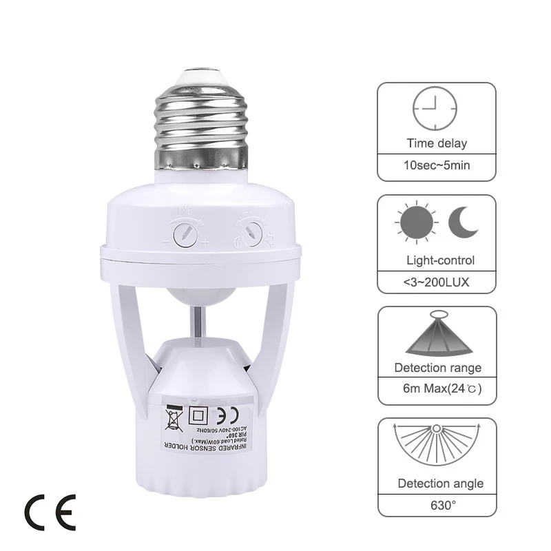 Интеллектуальный выключатель лампы адаптер розетки 100-240 в разъем E27 конвертер с