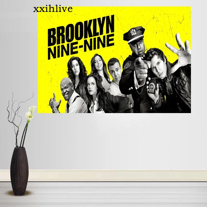 Оригинальная ТВ-серия Brooklyn девять-девять шелковых тканей Холщовый плакат