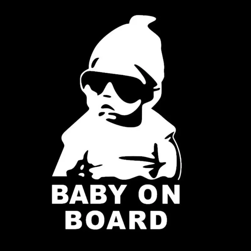 

Outside sticker 14x9cm cold rear reflective sunglasses on baby carriage waterproof cover scratch warning sticker PVC