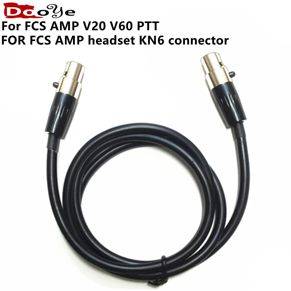 For connect the FCS V20 PTT V60 with the FCS AMP active headphones  cable to connect ,KN6 connector to KN6 connector