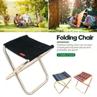 Портативный складной стул для кемпинга, складной стул, черный маленький алюминиевый стул из ткани Оксфорд, уличное сиденье для рыбалки, пешего туризма, путешествий, сада, барбекю