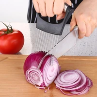 onion cutter holder vegetable slicer cutting tools stainless steel meat fork potato tomato cut holder kitchen tools gadgets