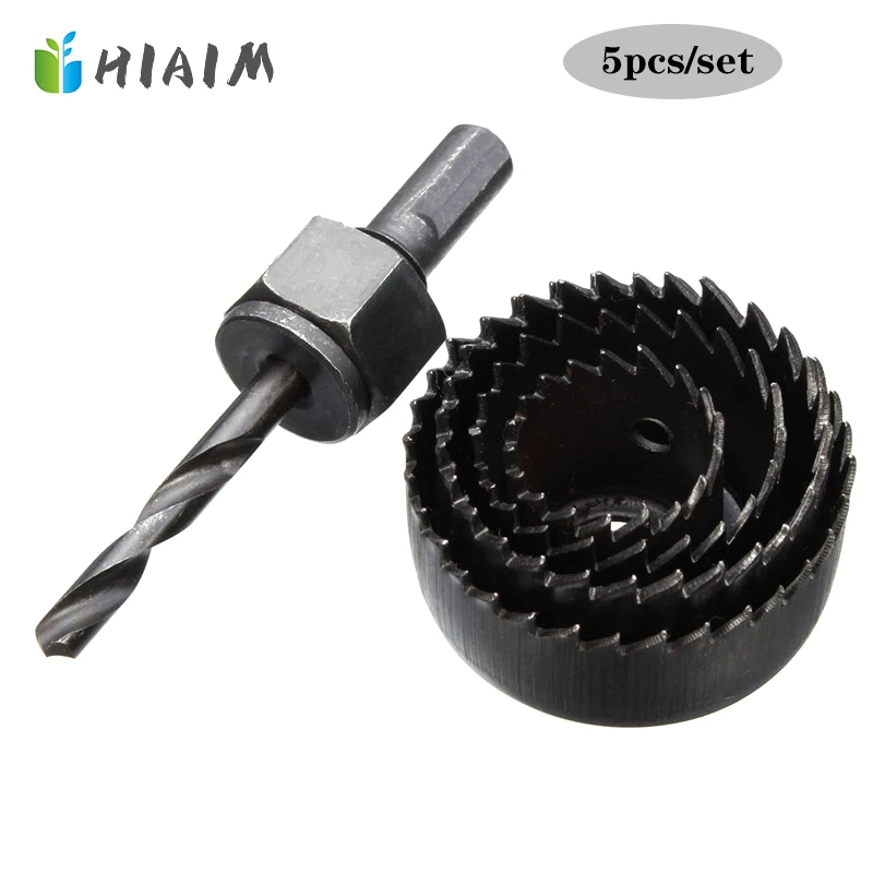

5pcs 31/36/43/52mm Bi-Metal Wood Hole Saws Bit For Woodworking DIY Woodworking Cutter Drill Bit DIY Power Tool Accessories Set A