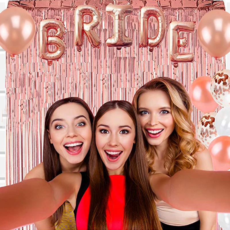 Вечерние украшения для девичника из розового золота свадебные принадлежности