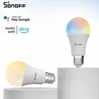 Умная лампа E27 RGB LED с регулируемой яркостью, управление через приложение, голосовое управление для Alexa