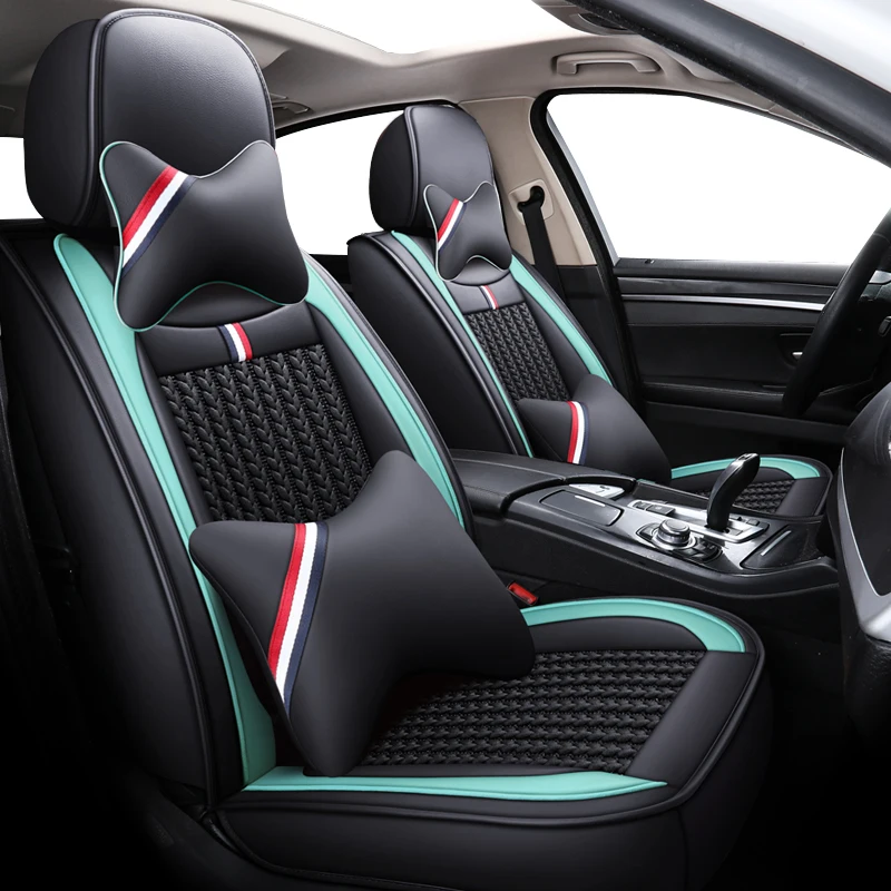 Чехлы на сиденья автомобиля ZHOUSHENGLEE из ледяного шелка 5 сидений для Hyundai все модели