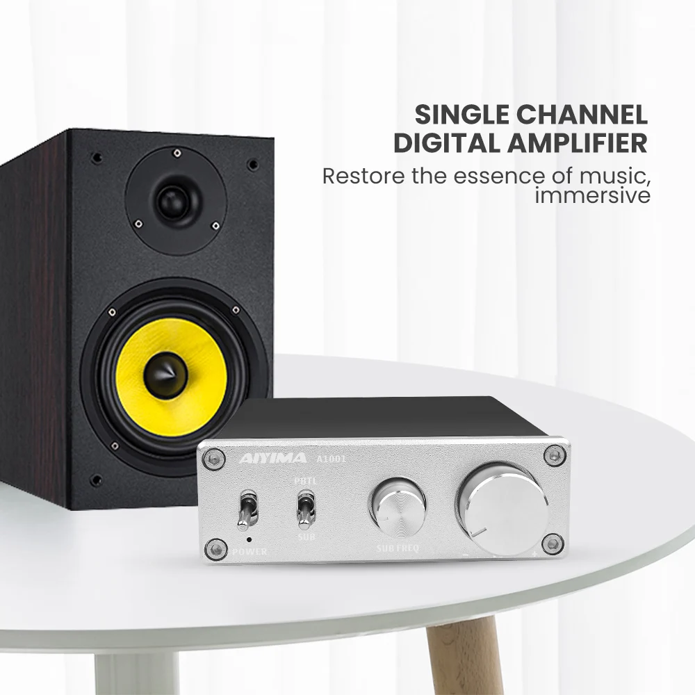 AIYIMA TPA3116D2 усилитель сабвуфера класса D HiFi моно цифровой звука высокой мощности 100
