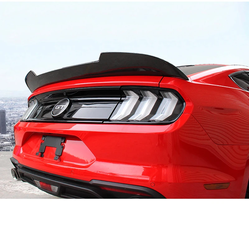 Задний спойлер из углеродного волокна крылья для Ford Mustang GT V8 V6 Coupe 2015 2019 FRP MMD