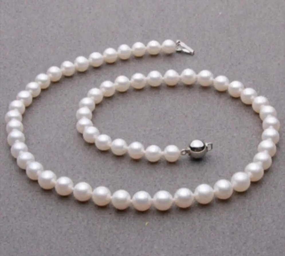 Модные ювелирные изделия Бесплатная доставка Золотая Застежка 8-8 5 мм AAA белое