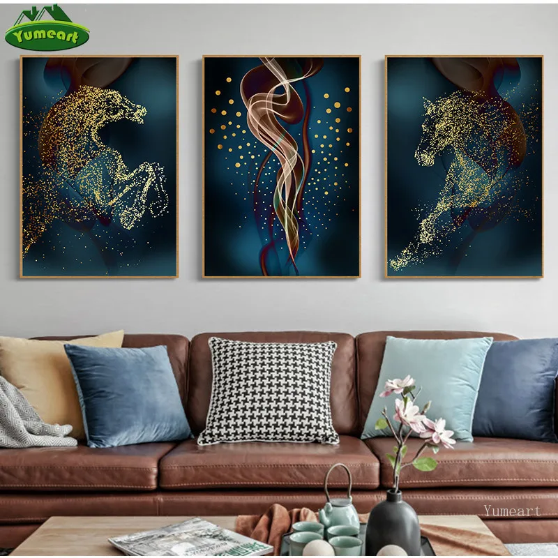 Современная Абстрактная живопись холст картины стена арт-деко изображение