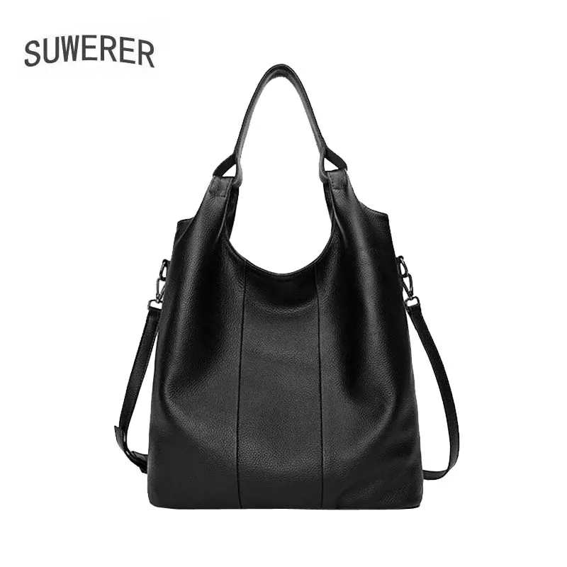 

SUWERER новые женские Натуральная Воловья кожа женские сумки из натуральной кожи роскошные сумки в руку, женские сумки, дизайнерские, сумка чер...