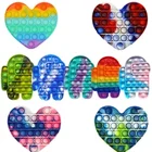 Popet антистрессовая игрушка Радужная пузырьковая игрушка антистрессовая игрушка для взрослых и детей снимает аутизм фридхет Топ поп ит