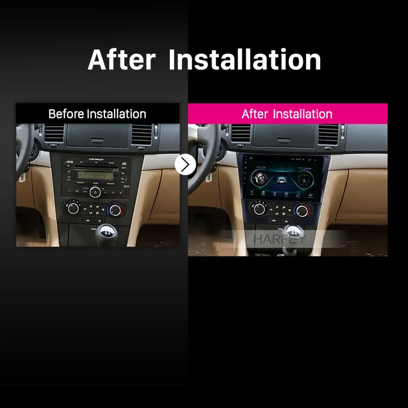 Harfey 9 inch car GPS Radio for Chevy Chevrolet Epica 2007-2012 Android 9.1 HD Touchscreen WIFI Bluetooth support SWC Carplay | Автомобили