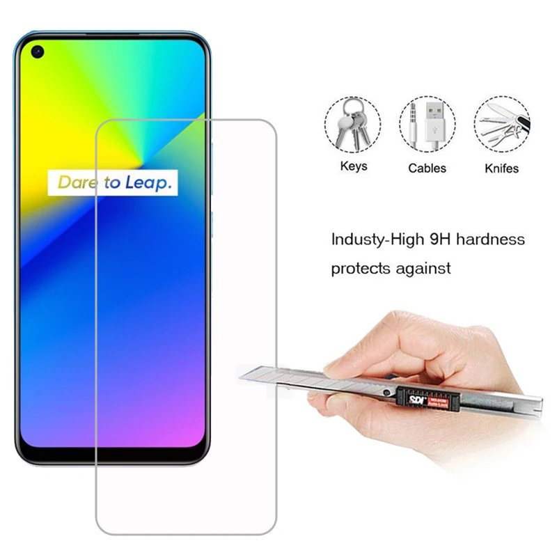 Закаленное Стекло для Realme 7i Экран НУА Вэй Защитное стекло телефона пленка из