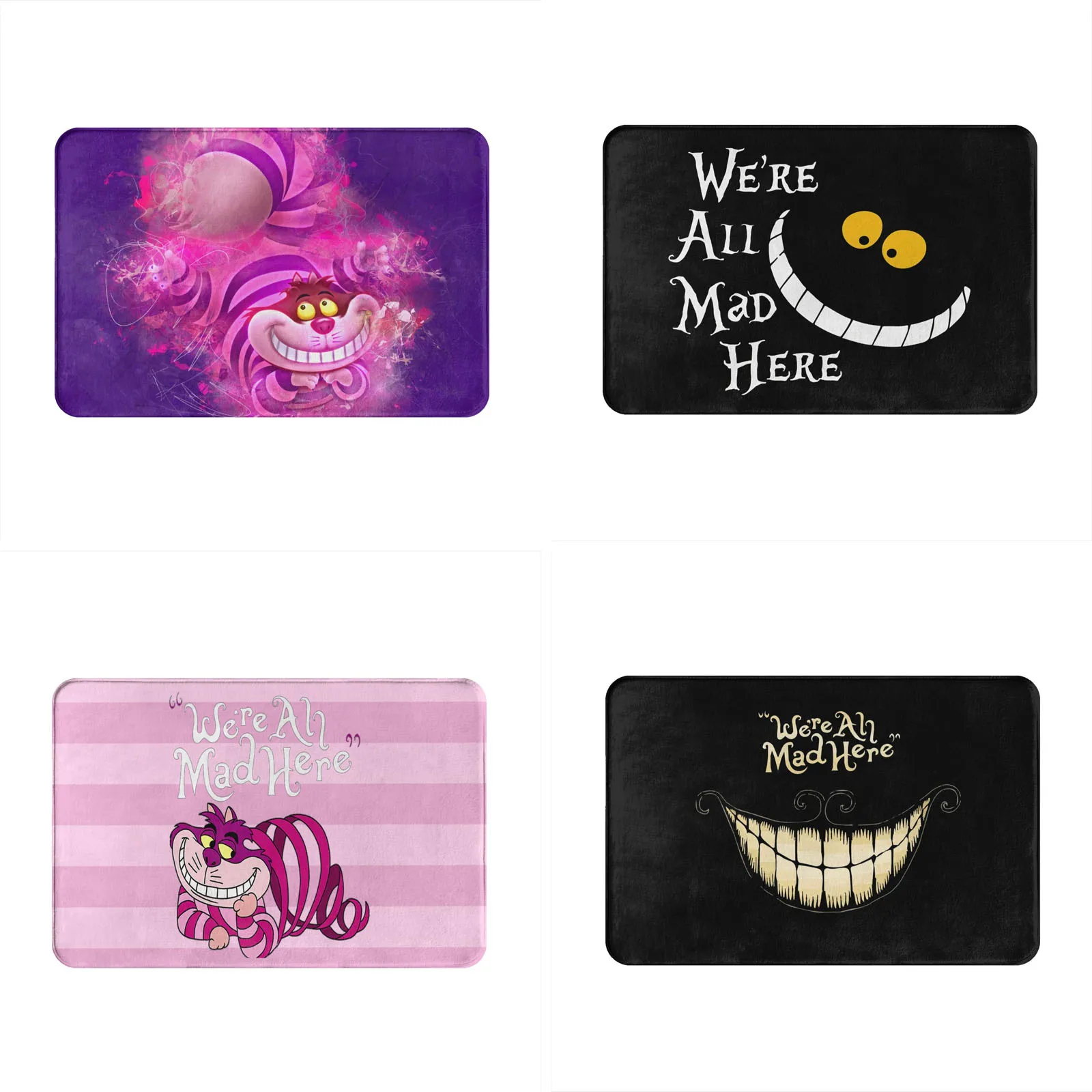 

Входной коврик с изображением Чеширского кота, резиновый напольный коврик, тонкий нескользящий коврик