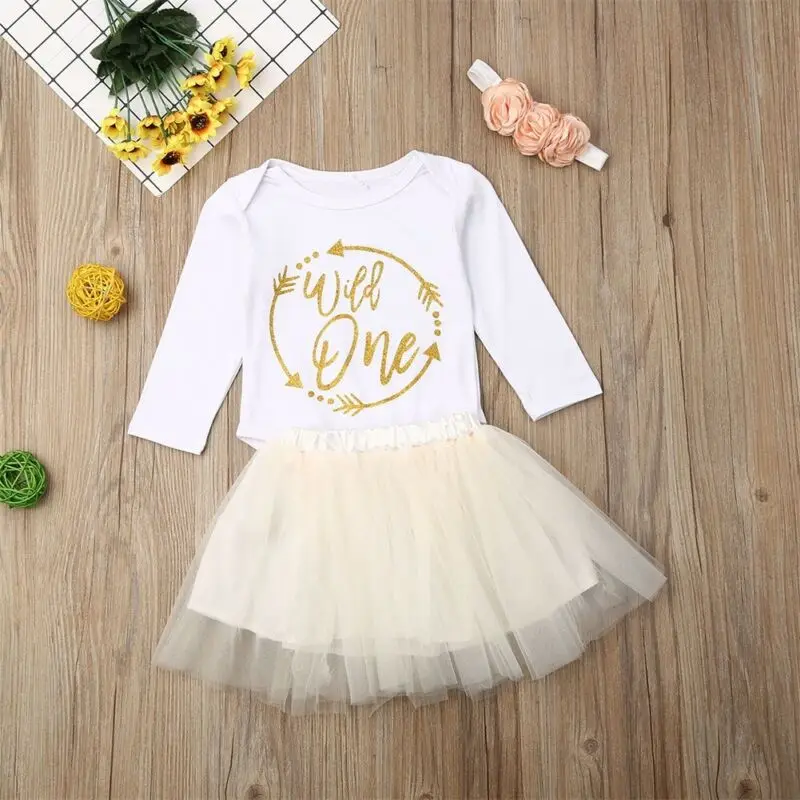 Осенняя одежда для новорожденных девочек от Citgeett 3 шт. дикий Топ комбинезон