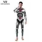 VIP новые модные Броня 3D принтованные комбинезоны унисекс; Готическая обувь в стиле панк; Маскарадные костюмы для взрослых; Боди с длинными рукавами, эластичные, обтягивающие, комбинезон