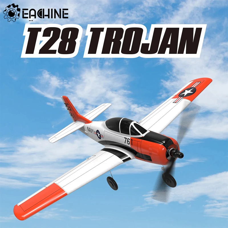 Eachine Mini T28 RC самолет Троян EPP 400 мм размах крыльев 2 4G 6 осевой гироскоп тренажер