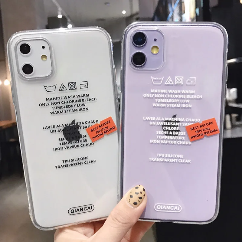 Lovebay Прозрачный чехол для телефона с надписями iPhone 11 Pro Max X XS XR Xs мягкий прозрачный