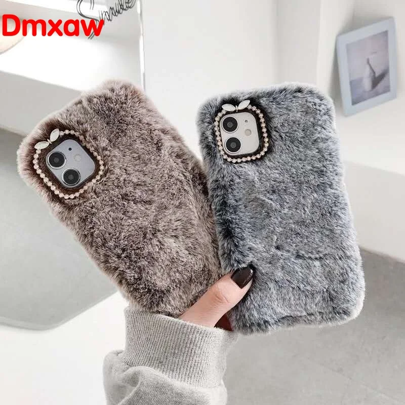 Милый теплый чехол для Samsung Galaxy A70E A21 M21 M30S Note 10 S10 Lite 2020 A01 M01 Core A10S мягкий меховой