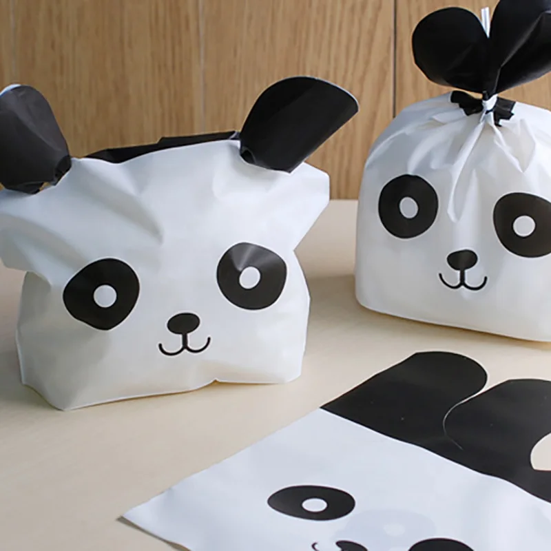 

50Pcs Panda Cat Rabbit Ears Gift Bag Packaging Party Goodie Bags Packing Favor Cake Candy Cookie For Sweets Present Wedding