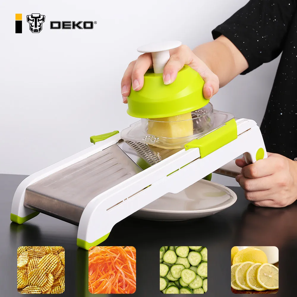 DEKO Manual Kitchen Mandoline Cutter Multifunctional Stainless Steel Vegetable Shredder Fruits Chopper Grater Slicer | Дом и сад