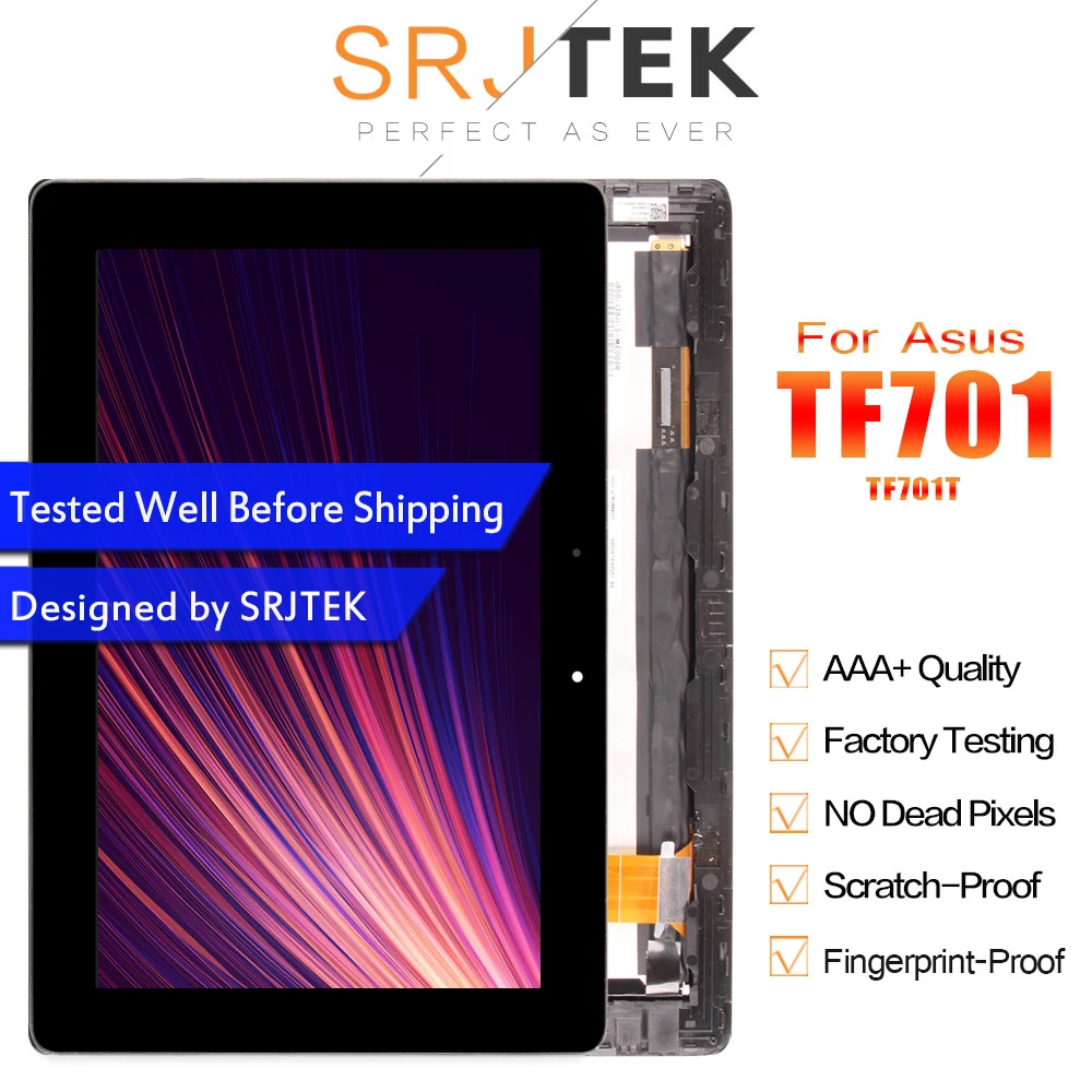 

Оригинальный ЖК-дисплей для Asus Transformer Pad TF701T TF701 LQ101R1SX03, сенсорный экран, дигитайзер, стекло в сборе с деталями рамы