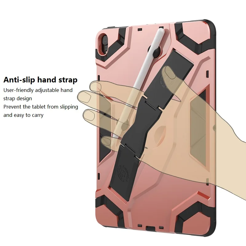 Чехол с ремешком на руку для Apple iPad Pro, 11 дюймов,, планшет, TPU+ PC, сверхпрочный защитный чехол для iPad Pro 11,, 11 дюймов, гибридный прочный резиновый чехол