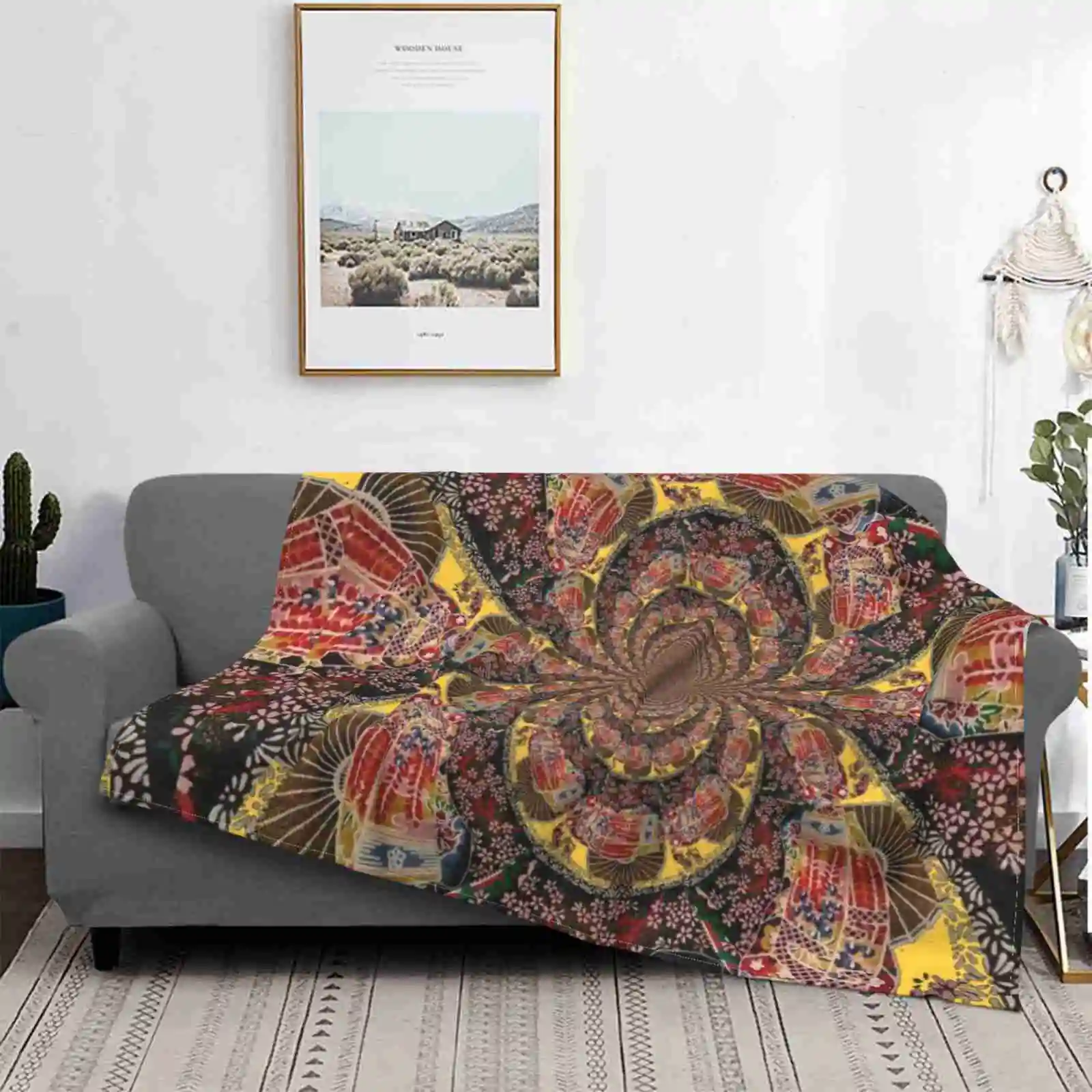 Оригинальный фланелевый одеяло с абстрактным рисунком