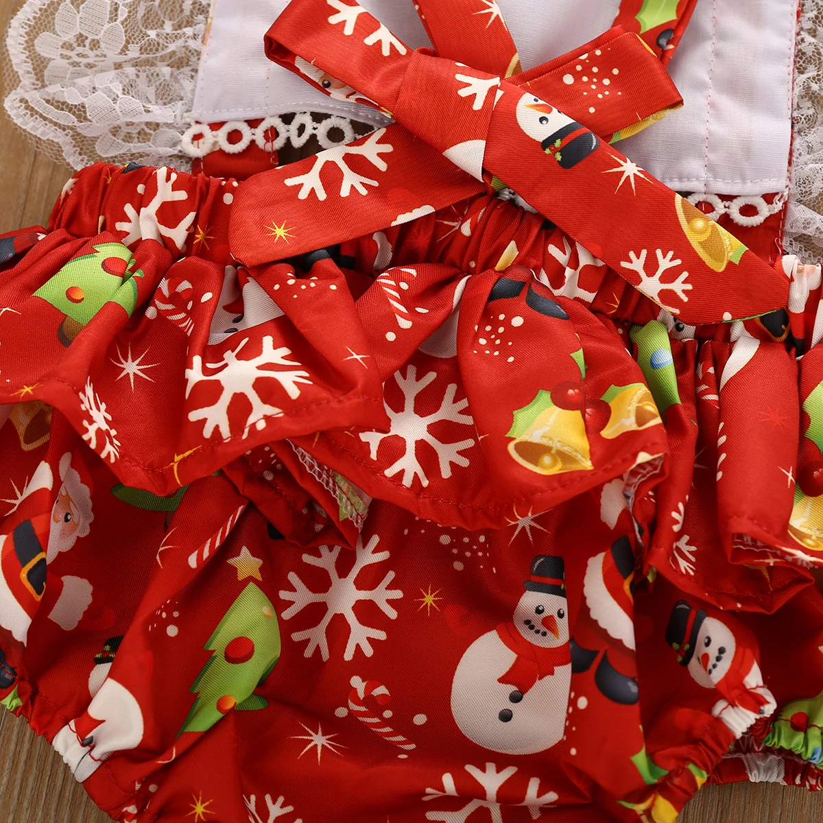Рождественский комбинезон для новорожденных девочек и мальчиков 0-24 м кружевные