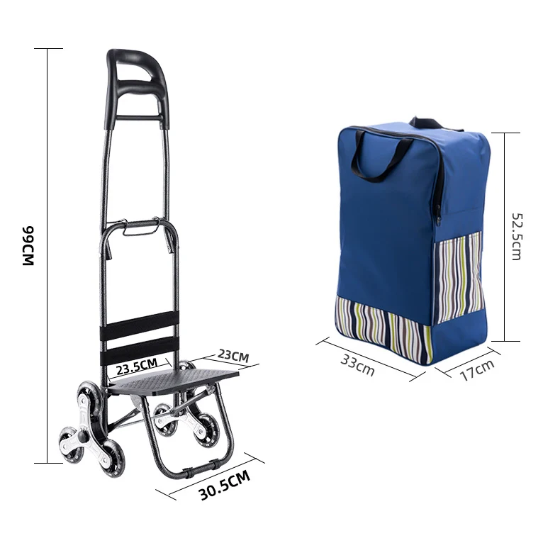 Тележка на колесах для женщин складная корзина покупок пожилых людей лестница