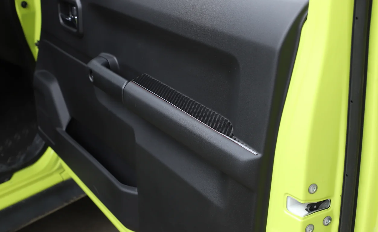 2 * Настоящий подлокотник для двери из углеродного волокна декоративная панель