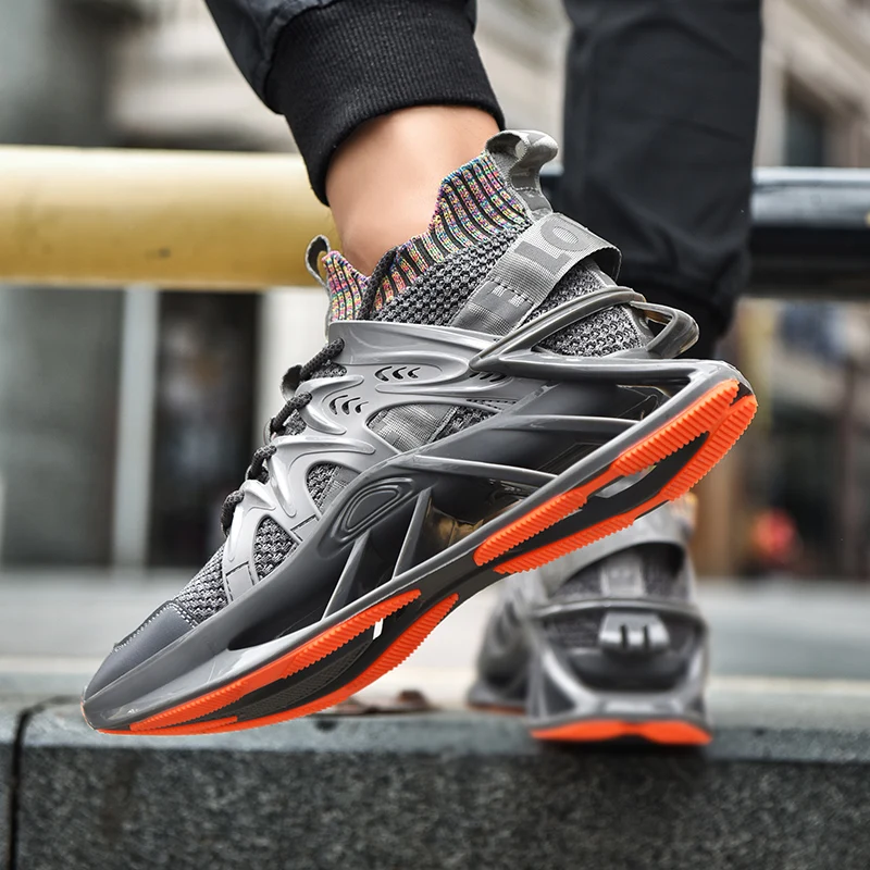 

Men's Casual Sports Shoes Increase Fashion Reflective Running Sneakers Walking Gym Shoes Air cushion shoes Basketball shoes