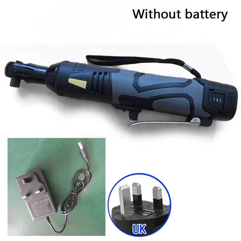 1* Right angle wrench ratchet 3/8" 60N.m Cordless Electric Ratchet Wrench Tool and Charger Kit 230RPM 18V durable | Инструменты