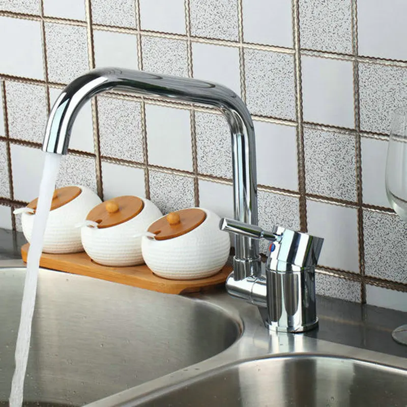 RU Stock Special Price Kitchen Water Mixer Faucet Swivel Unique Design Taps Chrome Basin Vessel Lavatory Tap Faucets | Обустройство
