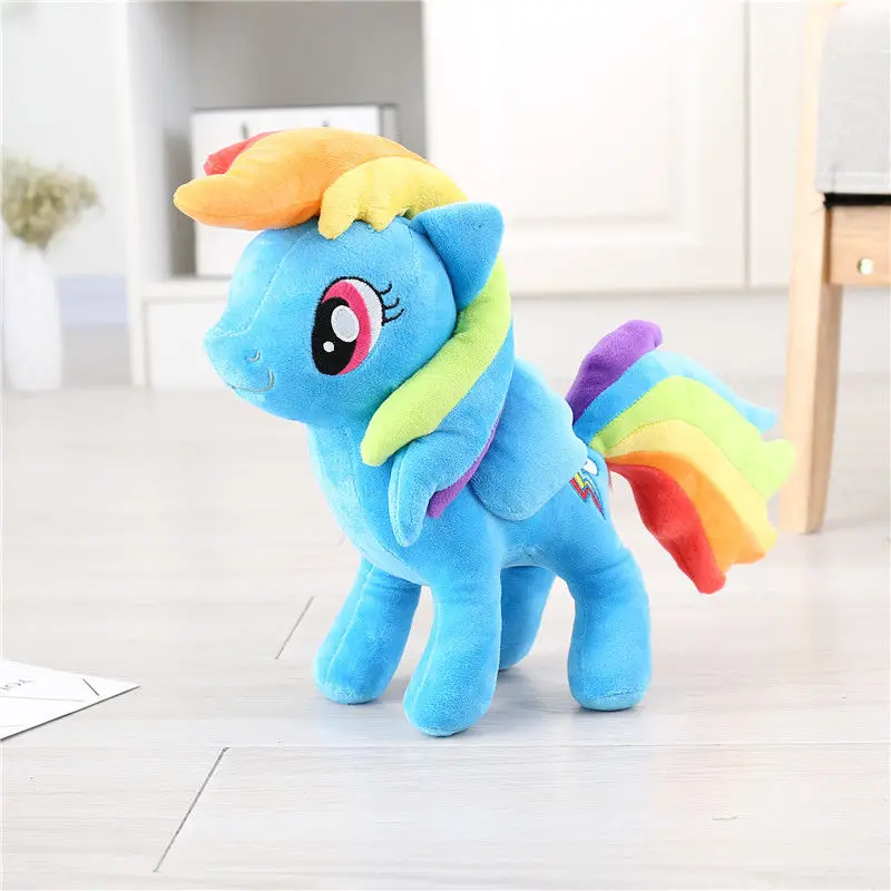 Единорог Радуга плюшевые игрушки синяя лошадь плюшевая кукла ПП хлопок мягкие