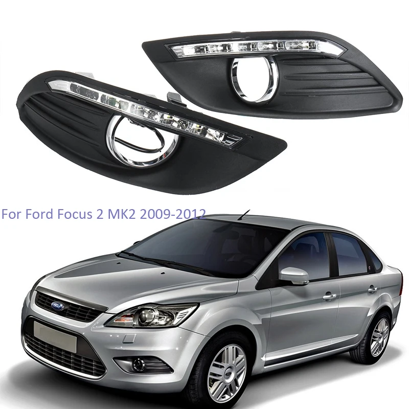 YTCLIN светодиодный DRL Дневной светильник для Ford Focus 2 MK2 2009 2012 с сигналом поворота