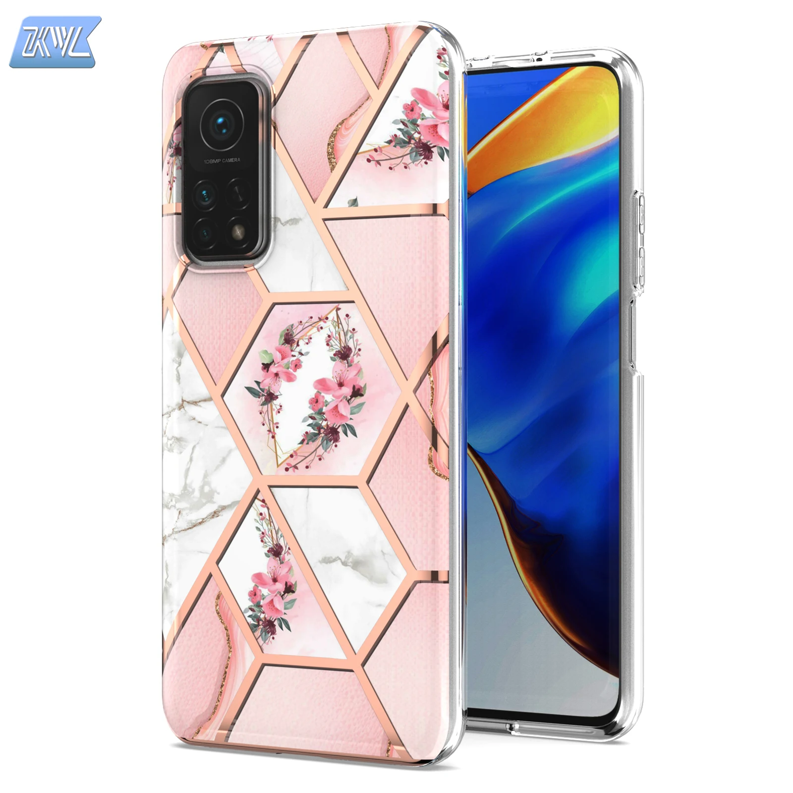 

KL 2021NEW For Xiaomi Redmi Note10s promax case marble stitching fashion Xiaomi 11i Poco X3 NFC 10T LITE 5G protective case Free