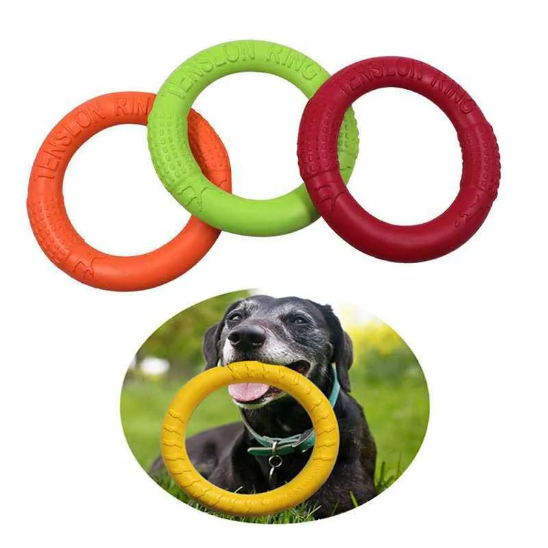

Летающие диски для домашних животных, тренировочное кольцо из ЭВА для собак, устойчивый к поклевкам, плавающая игрушка для щенков, интеракт...