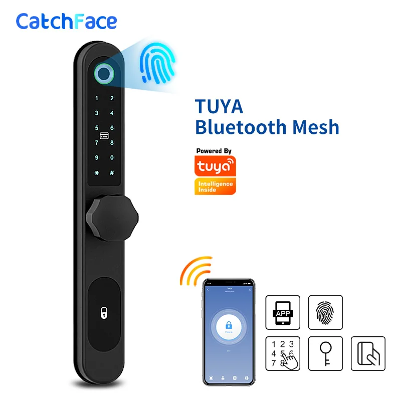 

Waterproof Fingerprint Lock Outdoor Gate Lock Tuya App RFID Code Keyless Smart Lock Digital Electronic Door Lock for Glass Door