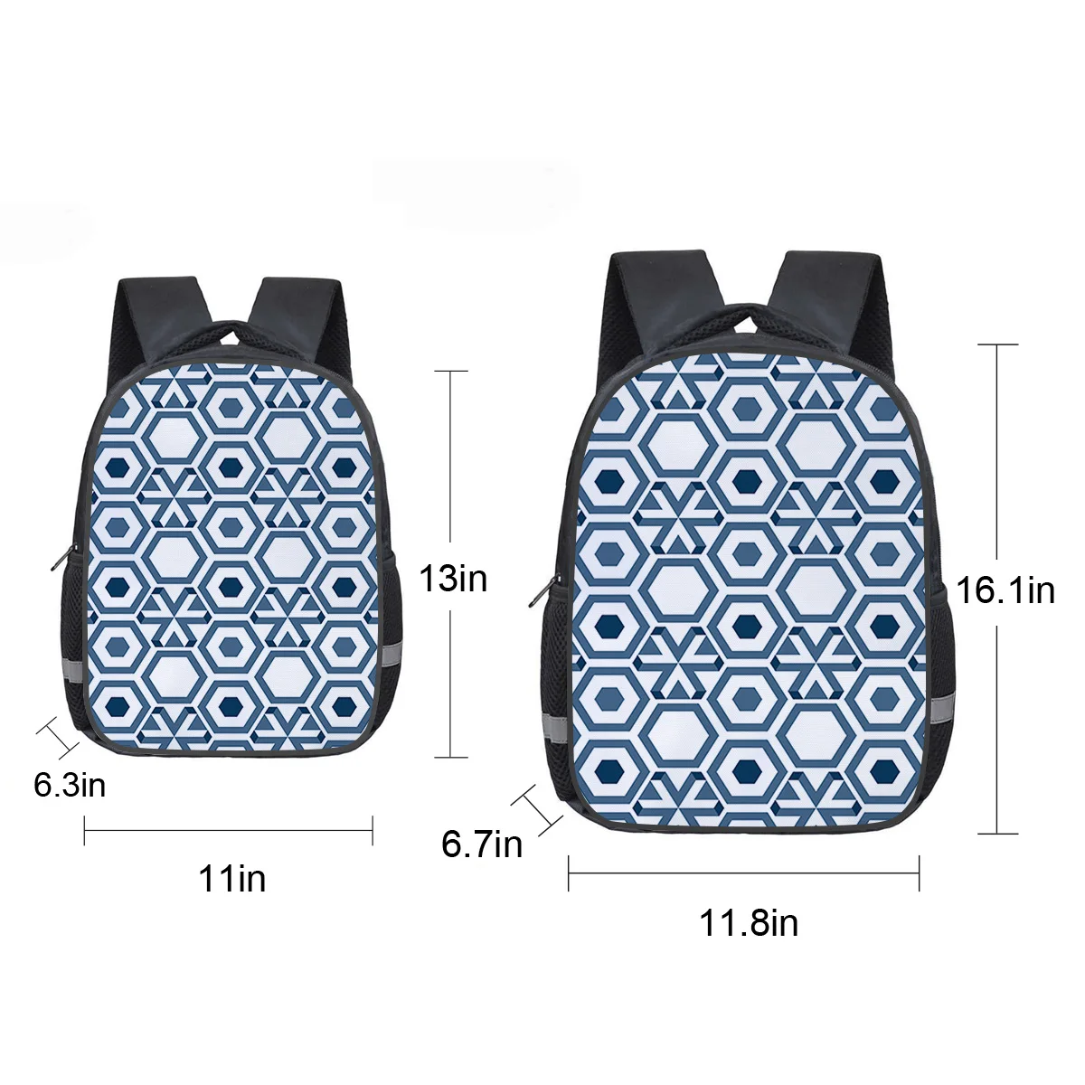 Шестиугольная рюкзак с геометрическим узором для детей школьные сумки ясельного