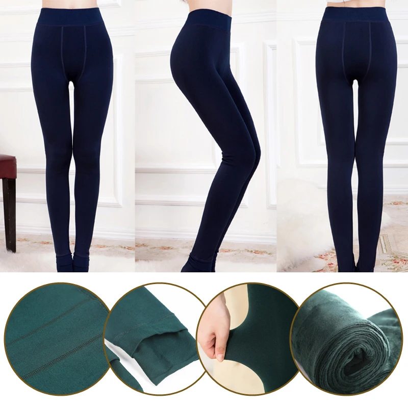 

Velet Thickening Leggings for Women Thick Warm Stocking Legging Charcoal Fleece Elastic Pants Winter Warm Leggings