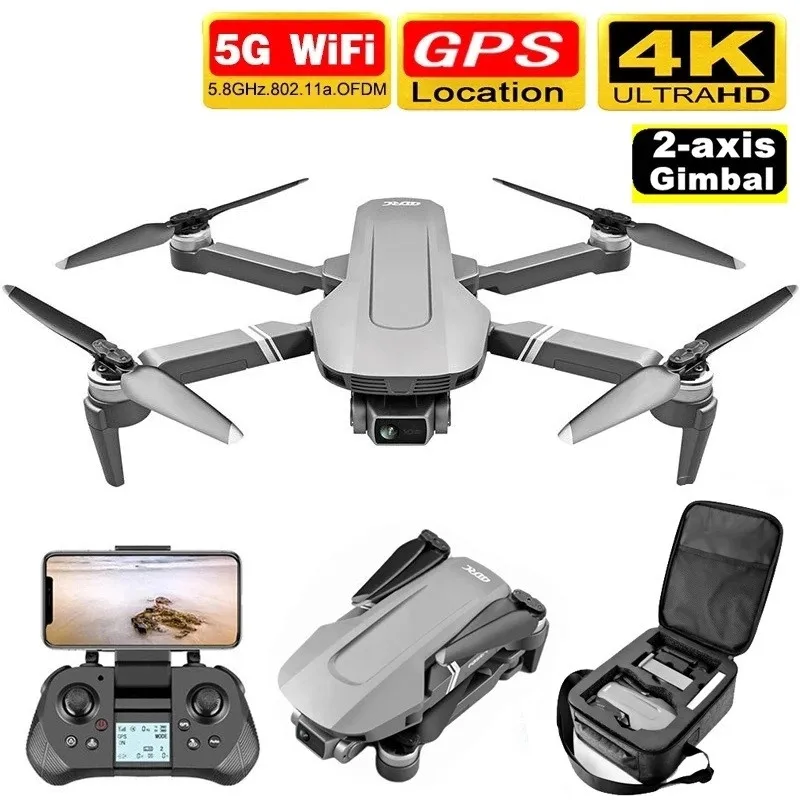 

F4 RC Drone 4K Professional With Dual Camera Dron GPS 5G HD Anti-Shake Image Transmission Brushless 2KM 25 Min Quadcopter Toys