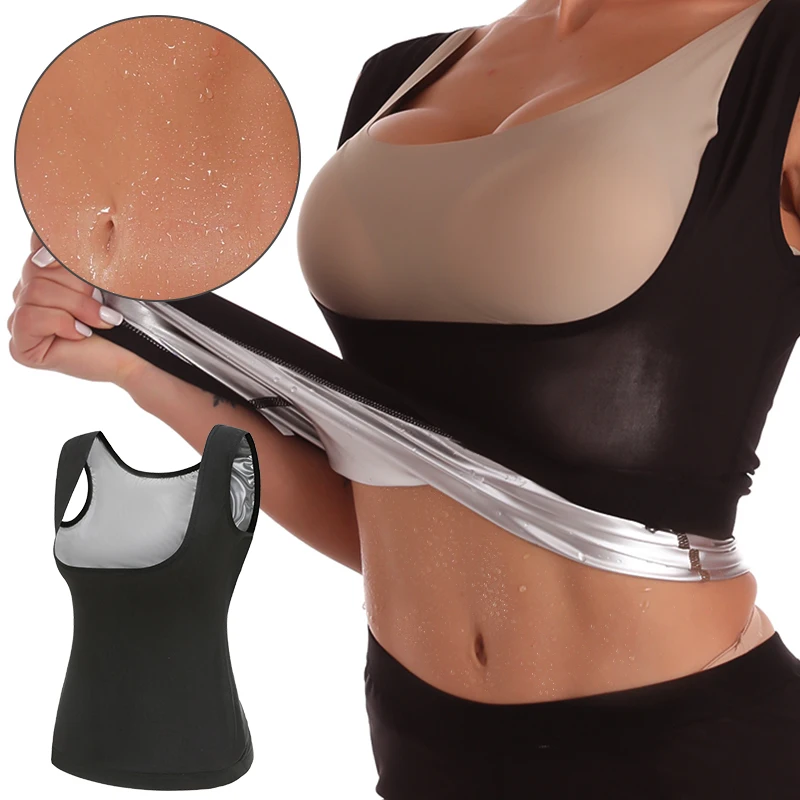 

Women Sauna Sweat Vest Polymer Waist Trainer Weight Loss Shapewear Tummy Slimming Sheath Workout Body Shaper Corset Fajas Top