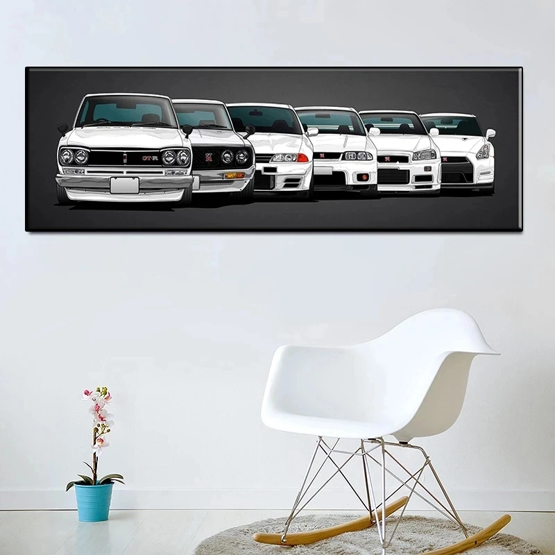 Nissan Skyline Gtr автомобиль гостиная роспись картина домашний декор плакат спортивный