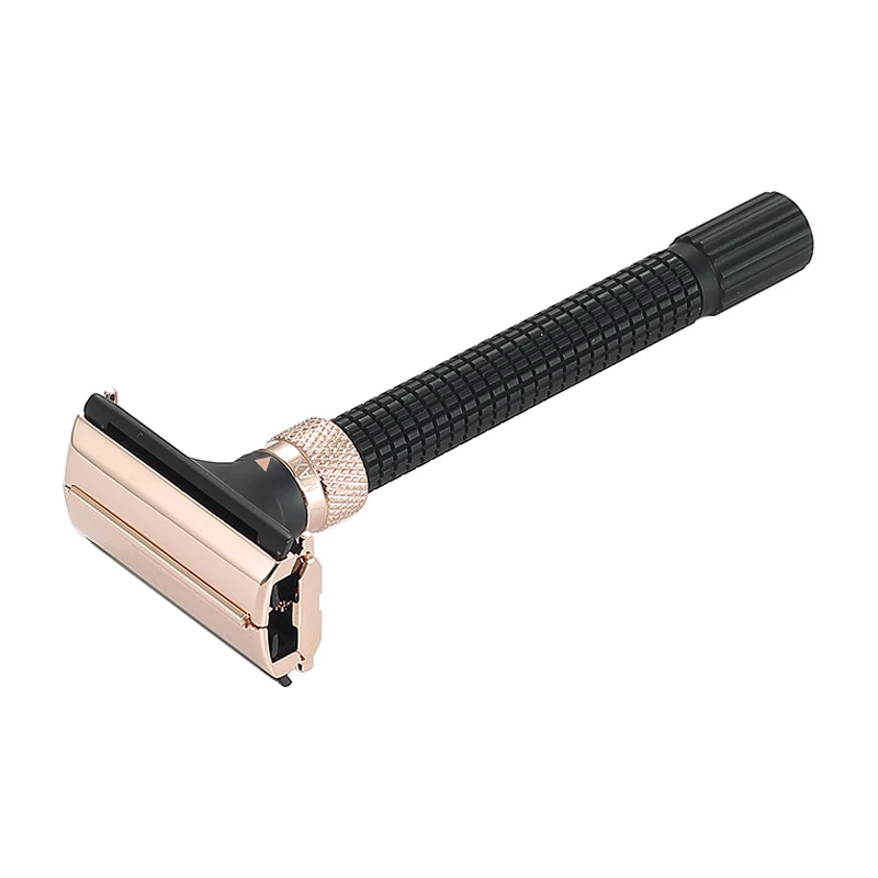 3 Colors Men Shaving Adjustable Safety Razor Double Edge Beard Trimmer Butterfly Open Brass Long Handle Manual Shaver