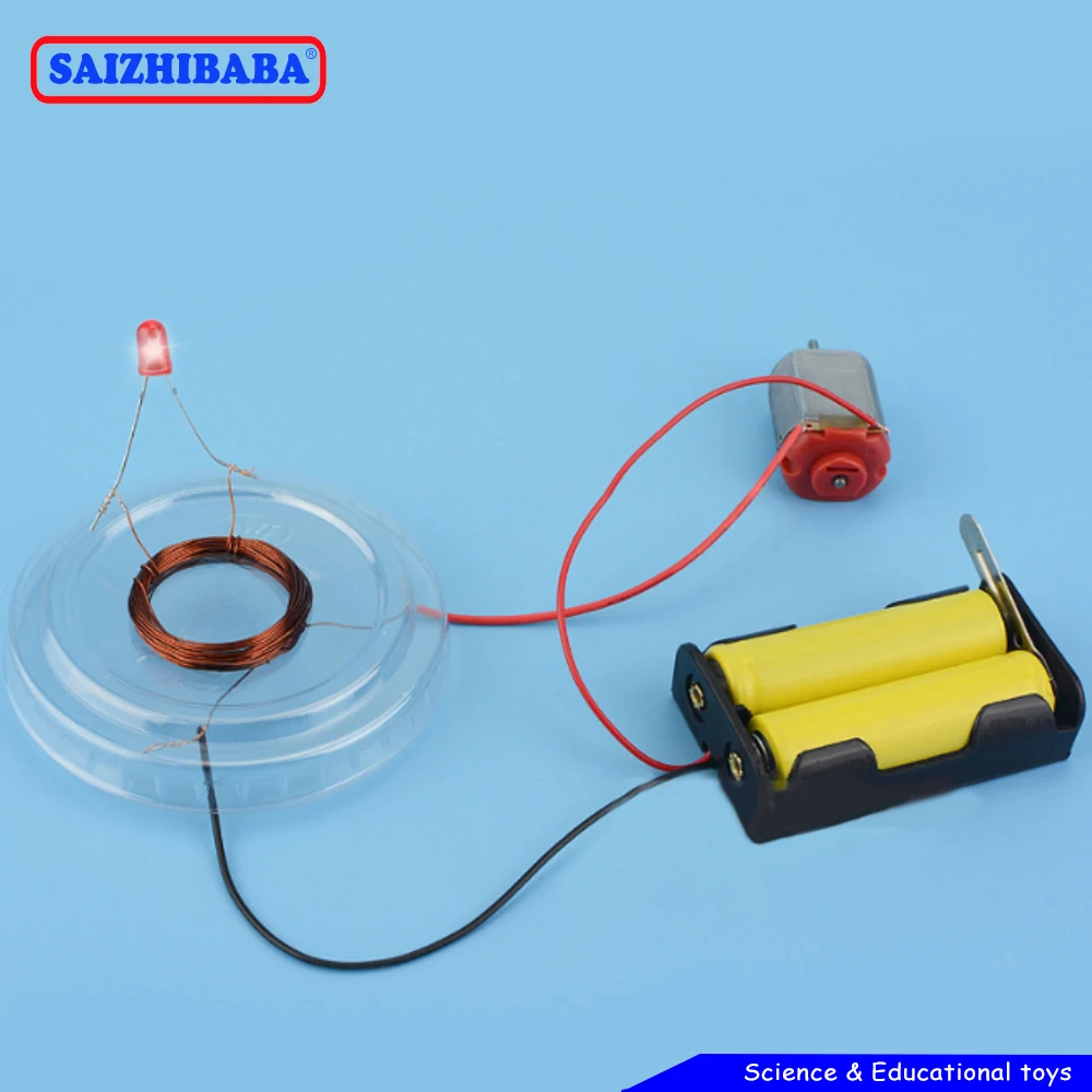 

Saizhibaba научный эксперимент «сделай сам», обучающие игрушки для детей, забавная Беспроводная зарядка, физика, начальная техника, игрушка «сде...