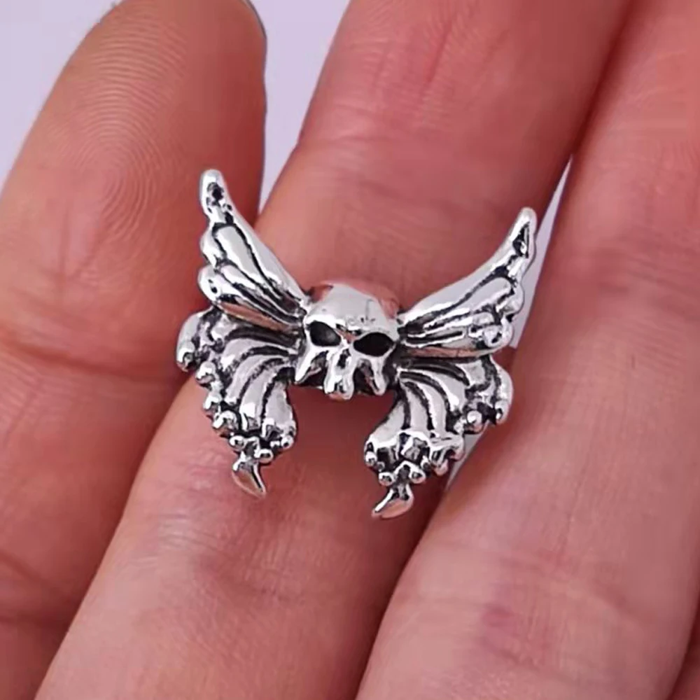 Кольцо-бабочка для женщин и мужчин аксессуар с мотивом животного черепа головы