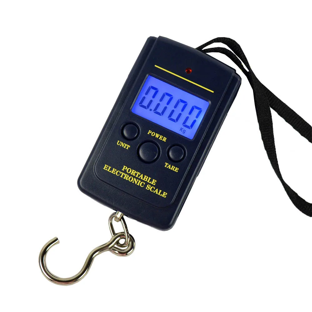 

50kg/110lb Digital Electronic Luggage Scale Portable Suitcase Scale Handled Travel Bag Weighting Fish Hook Hanging Scale