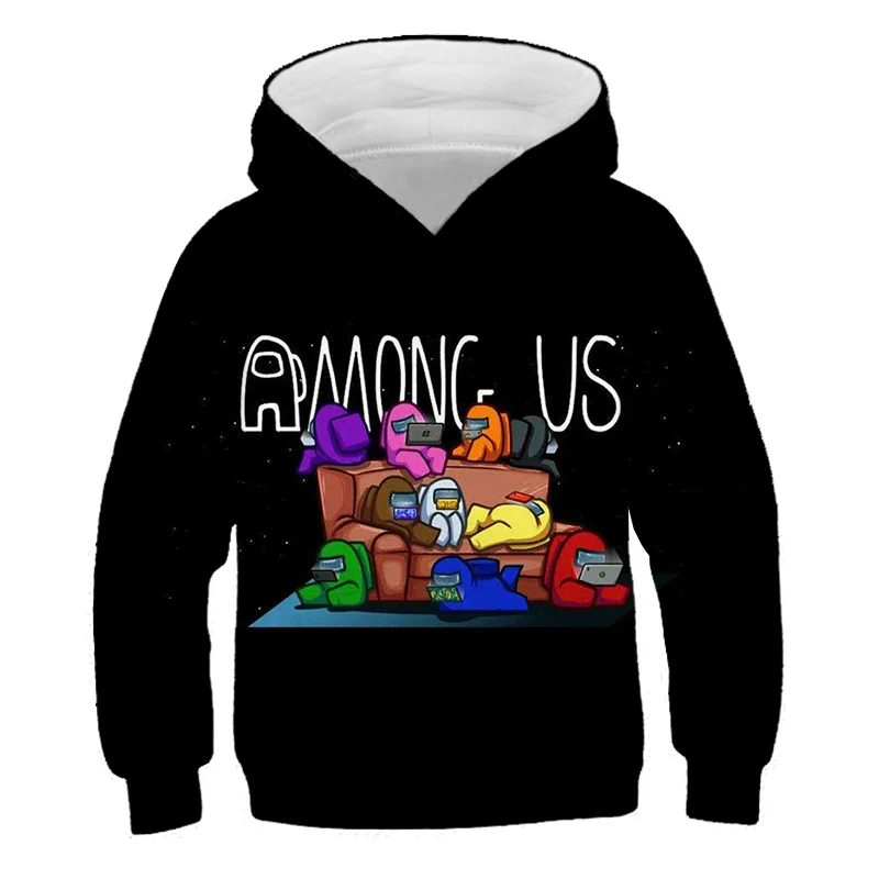 Sudadera con capucha de Among-Us para ni&ntilde;o y ni&ntilde;a, ropa para ni&ntilde;o y beb&eacute;, sudadera creativa con dibujos animados en 3D, novedad hecha a medida-4
